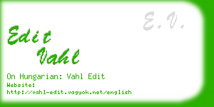 edit vahl business card